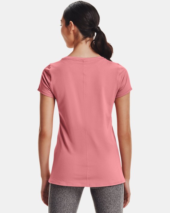 Women's HeatGear® Armour Short Sleeve, Pink, pdpMainDesktop image number 1